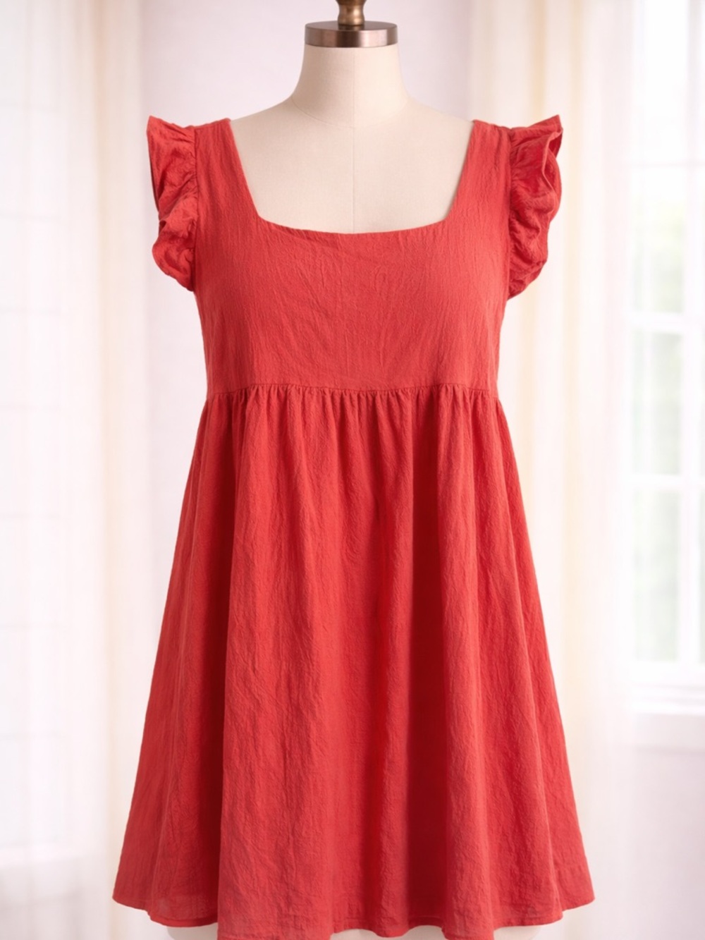 Rockin' C Coral Square Neck Dress